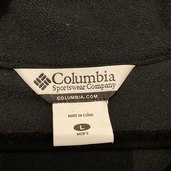 Men's Fleece Half Zip Up Sweatshirt Charcoal black Columbia Size large RN69724 - Picture 2 of 6